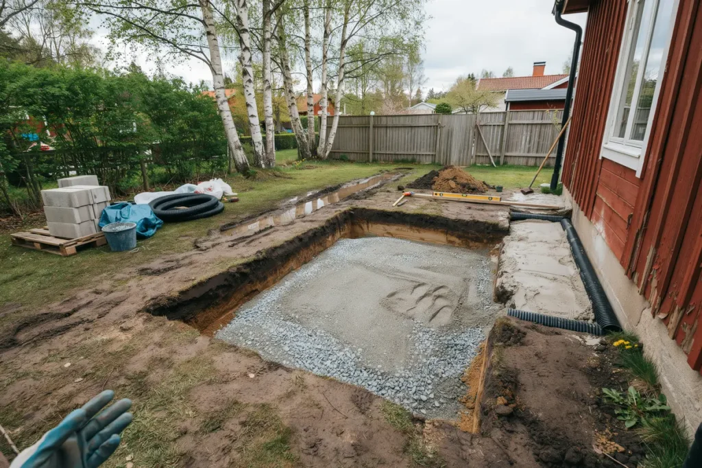 s planerar du markarbetet f r ett attefallshus schakt dr nering och underlag r tt fr n b rjan