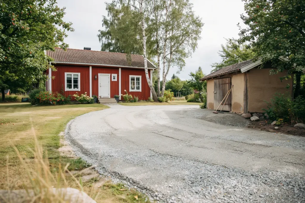 juli p tomten b sta tiden f r att grusa uppfarten och f ett h llbart resultat