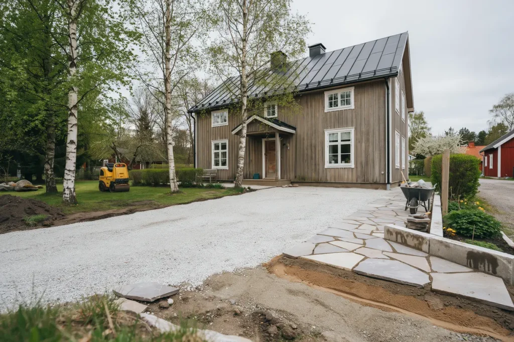 packa marken r tt vid markarbete s undviker du s ttningar i uppfart g ngar och uteplats