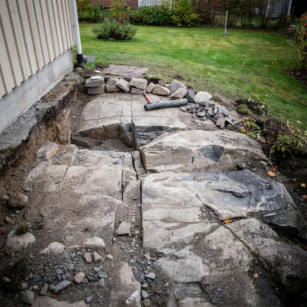 stensprackning bergsprangning haninge